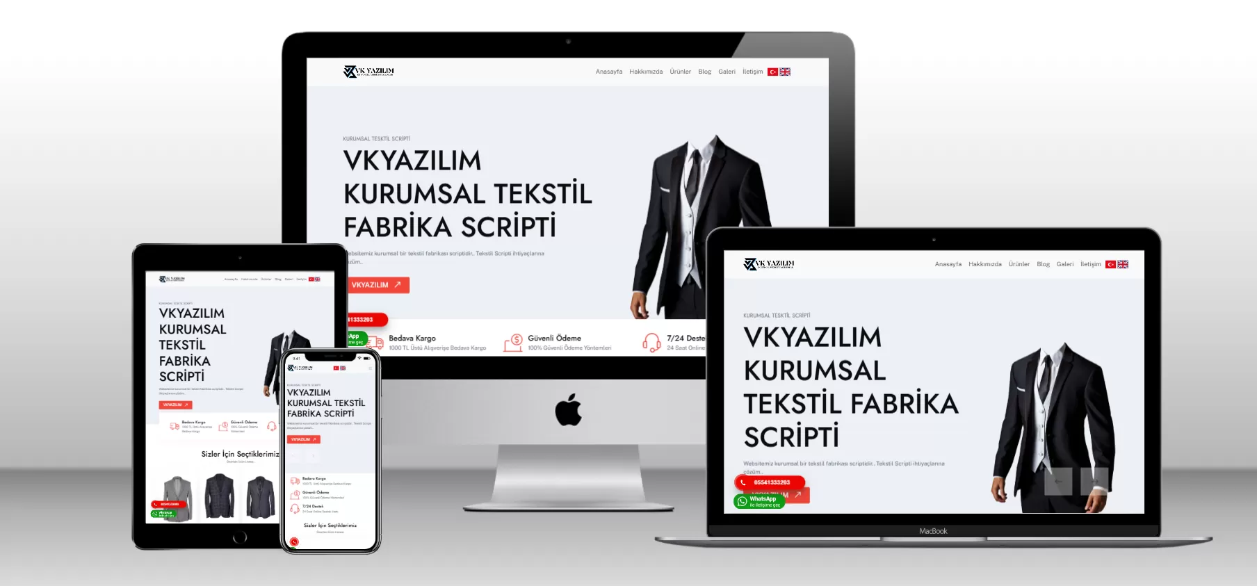 Kurumsal Tekstil Fabrikası Scripti V2 - Mobil Uyumlu - Webmios