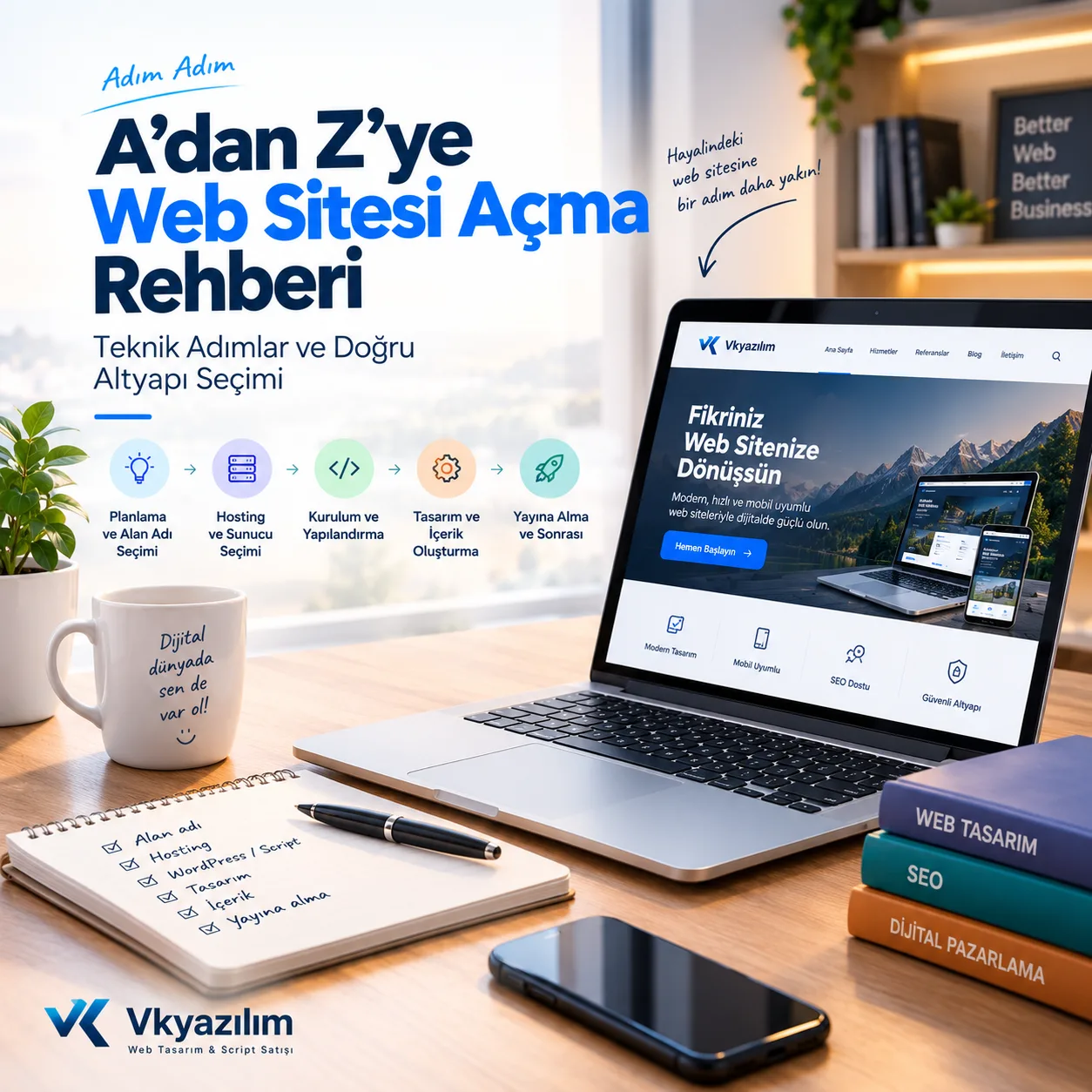 A'dan Z'ye Web Sitesi Açma Rehberi: Teknik Adımlar ve Doğru Altyapı Seçimi - Şanlıurfa web tasarım, site yaptırma