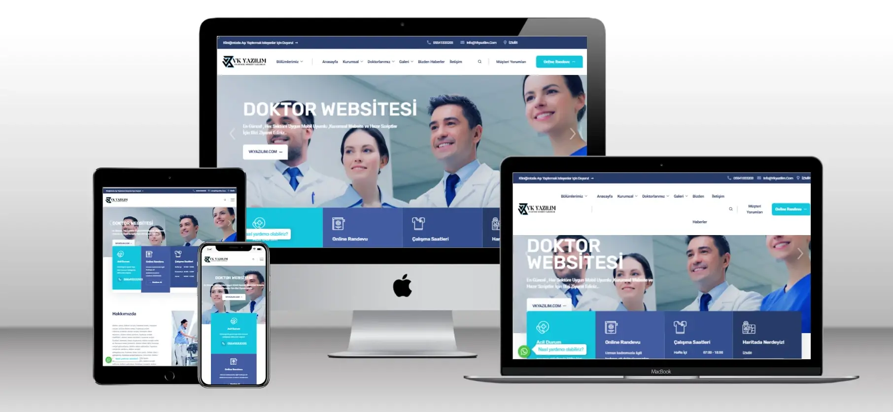 Klinik Hastane Doktor Scripti V8 - Mobil Uyumlu Hazır Web Site - Vkyazılım