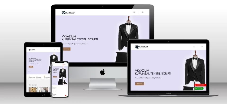 Kurumsal Tekstil Fabrikası Scripti V3 - Mobil Uyumlu Hazır Web Site - Vkyazılım