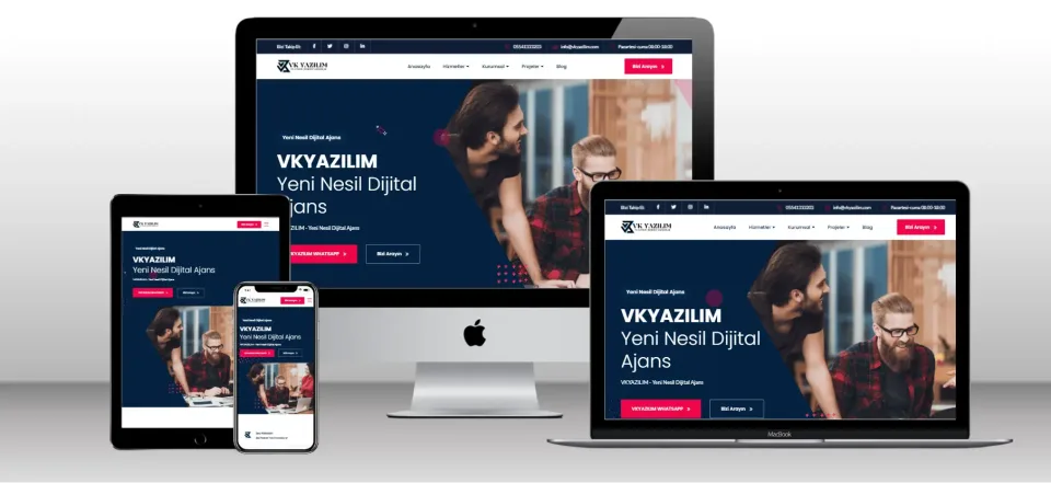 Kurumsal Web Ajans Scripti V7 - Mobil Uyumlu Hazır Web Site - Vkyazılım