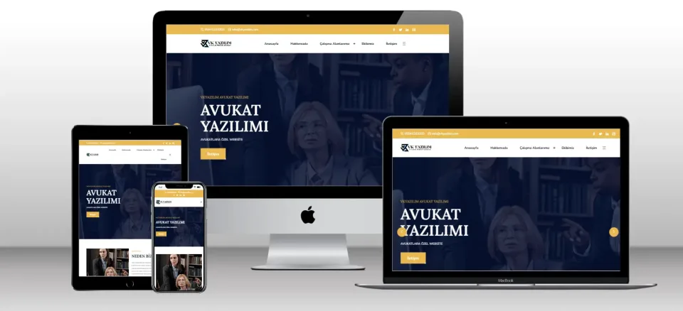 Hukuk Bürosu Avukat Scripti V1 - Mobil Uyumlu Hazır Web Site - Vkyazılım