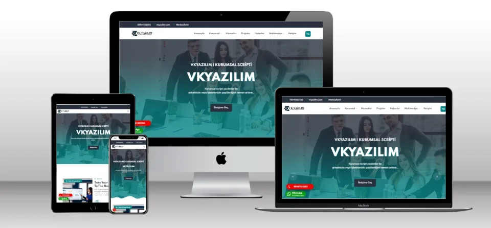 Kurumsal Şirket Scripti V6 - Mobil Uyumlu Hazır Web Site - Vkyazılım