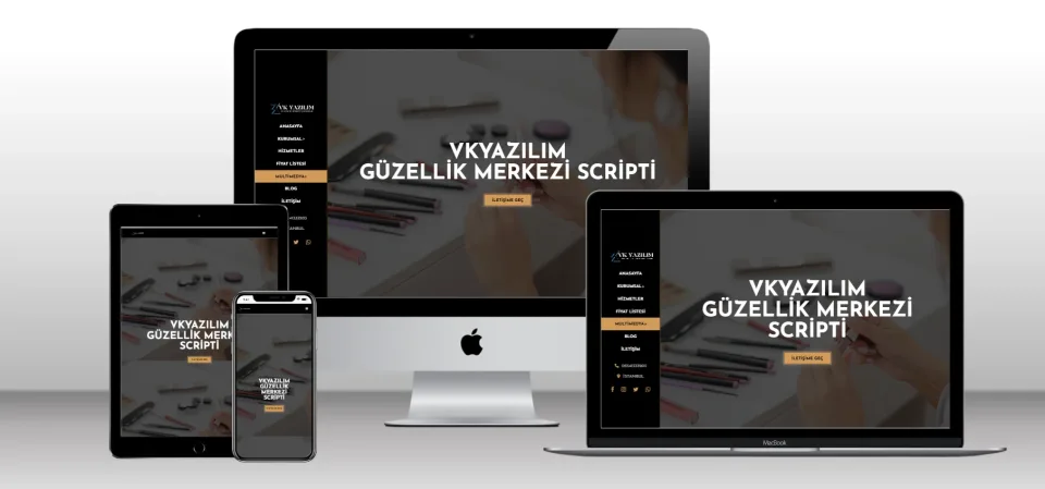 Güzellik Merkezi Scripti V3 - Mobil Uyumlu Hazır Web Site - Vkyazılım