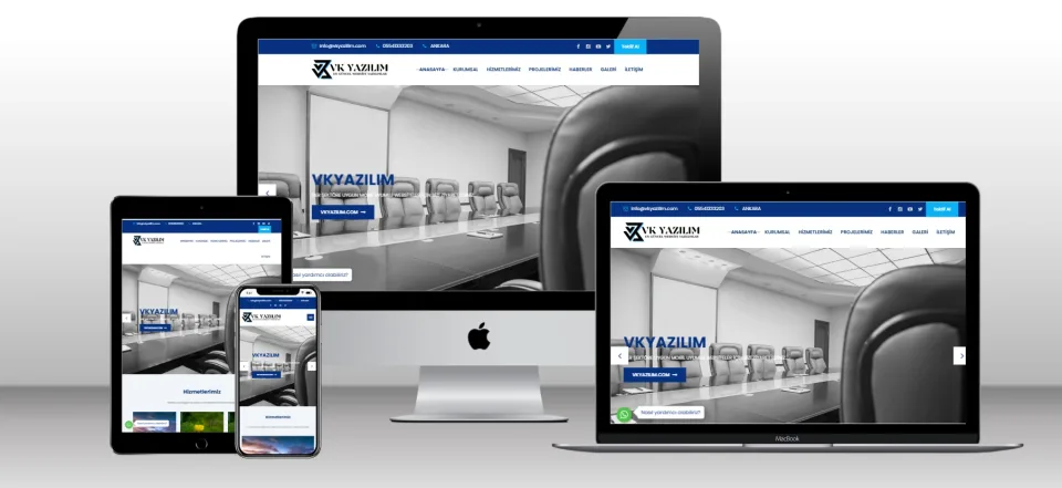 Kurumsal Şirket Scripti V7 - Mobil Uyumlu Hazır Web Site - Vkyazılım