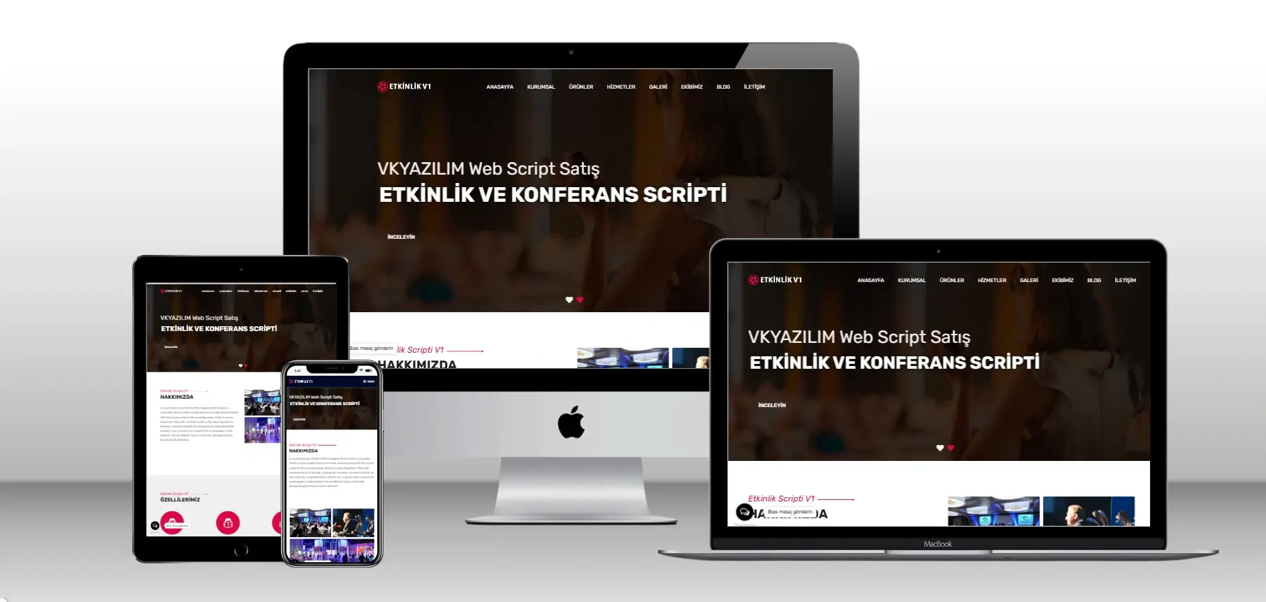 Konferans Etkinlik Scripti V1 - Mobil Uyumlu Hazır Web Site - Vkyazılım