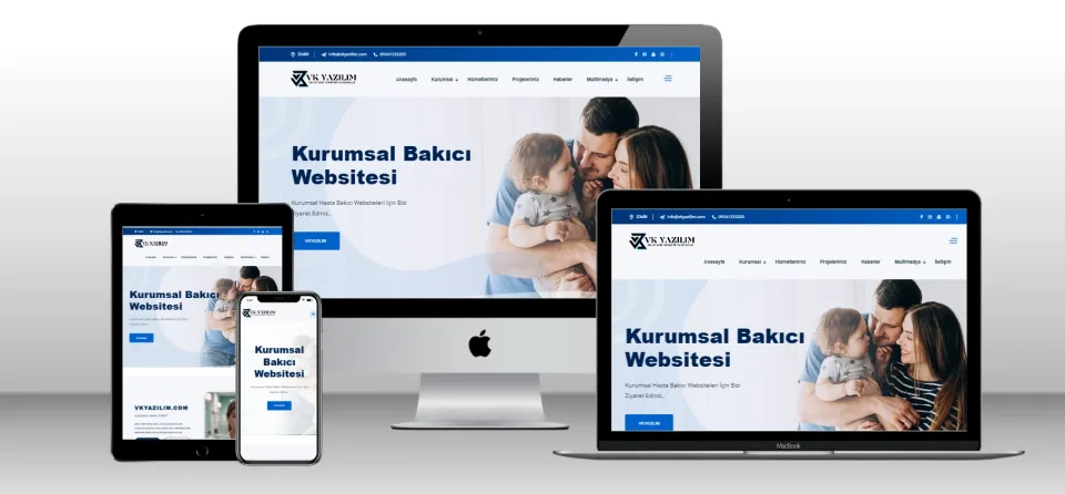 Kurumsal Hasta Bakıcı Scripti V1 - Mobil Uyumlu Hazır Web Site - Vkyazılım