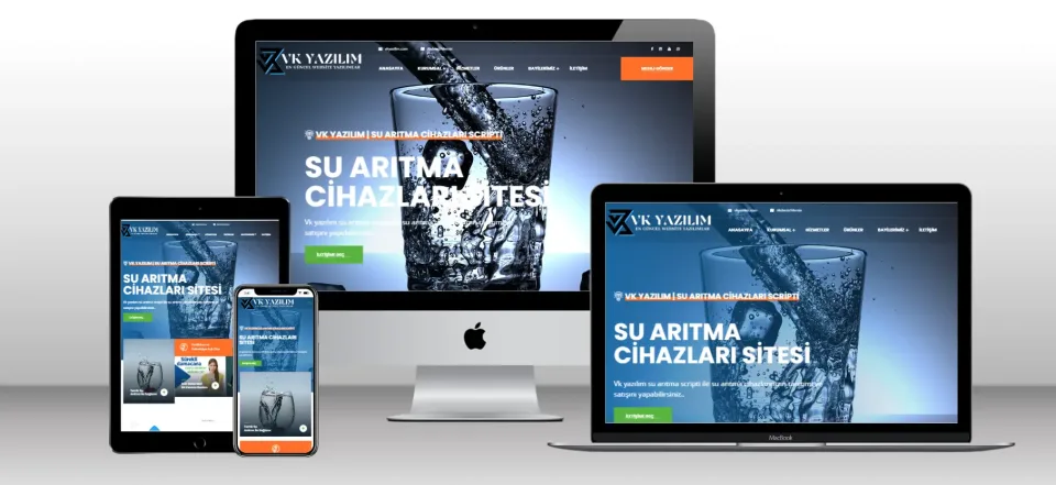 Su Arıtma Cihazları Scripti V2 - Mobil Uyumlu Hazır Web Site - Vkyazılım