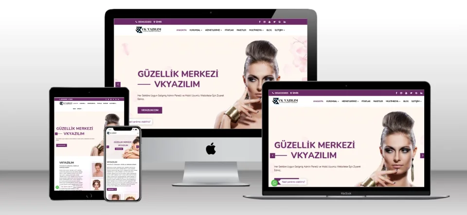 Güzellik Merkezi Scripti V6 - Mobil Uyumlu Hazır Web Site - Vkyazılım