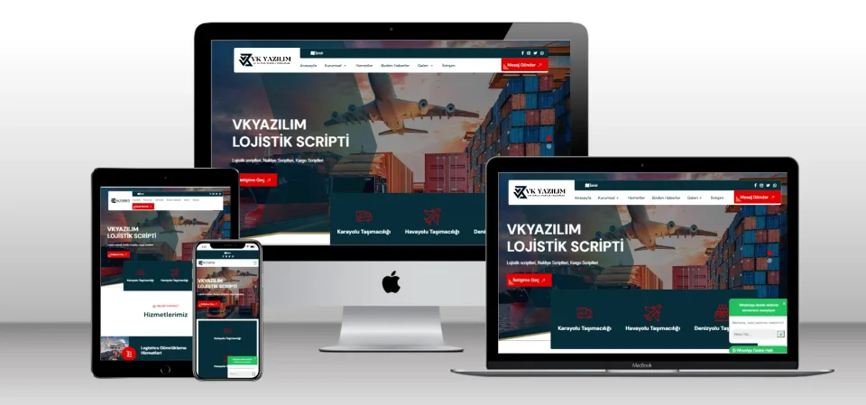 Lojistik Taşıma Scripti V3 - Mobil Uyumlu Hazır Web Site - Vkyazılım