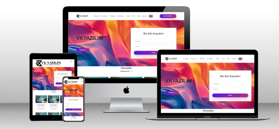 Kurumsal Web Ajans Scripti V3 - Mobil Uyumlu Hazır Web Site - Vkyazılım