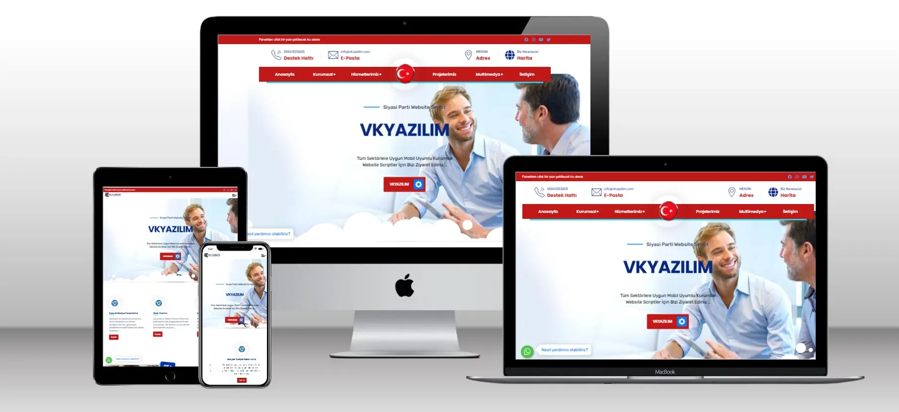 Modern Siyasi Parti Aday Scripti V1 - Mobil Uyumlu Hazır Web Site - Vkyazılım