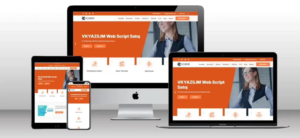 Kurumsal Web Ajans Scripti V5 - Mobil Uyumlu Hazır Web Site - Vkyazılım