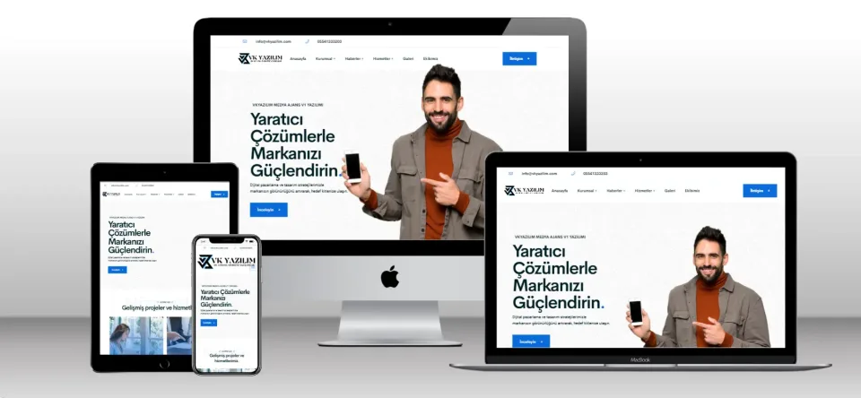 Kurumsal Web Ajans Scripti V2 - Mobil Uyumlu Hazır Web Site - Vkyazilim