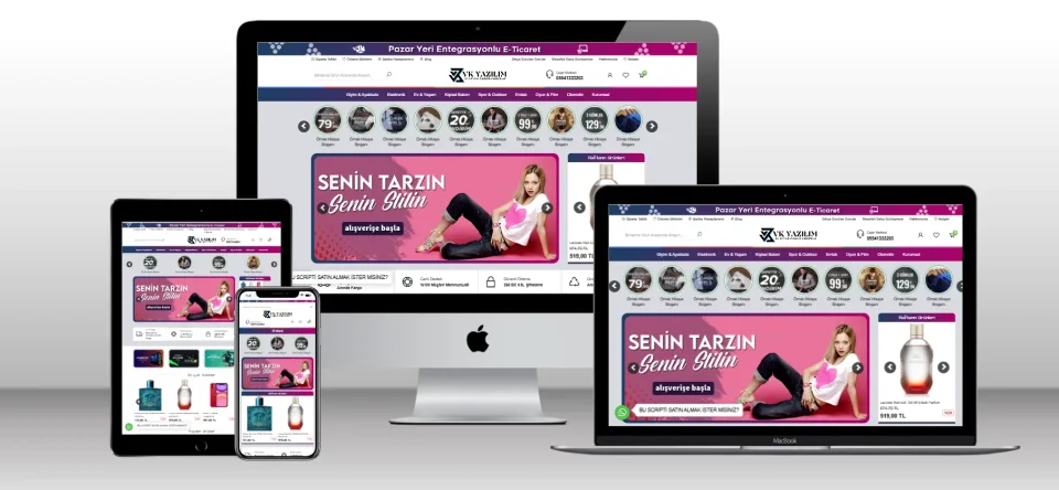 Kurumsal E-Ticaret Scripti V5 - Mobil Uyumlu Hazır Web Site - Vkyazılım