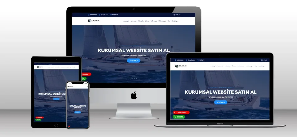 Kurumsal Şirket Scripti V4 - Mobil Uyumlu Hazır Web Site - Vkyazılım