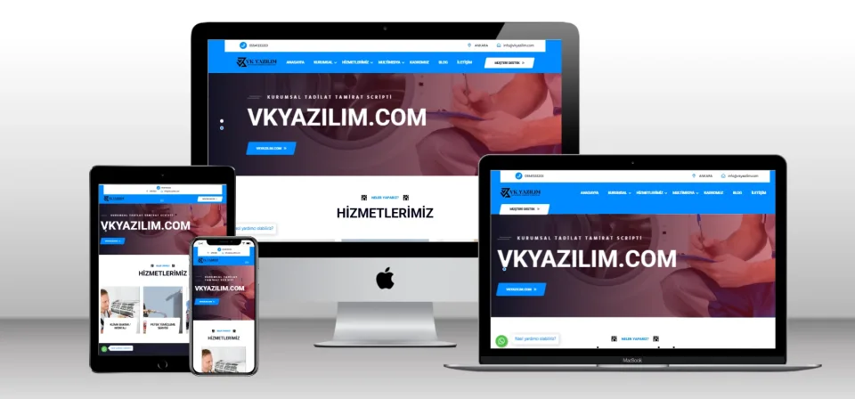 Kurumsal Tadilat Tamirat Scripti V2 - Mobil Uyumlu Hazır Web Site - Vkyazılım