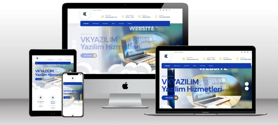 Kurumsal Web Ajans Scripti V8 - Mobil Uyumlu Hazır Web Site - Vkyazılım