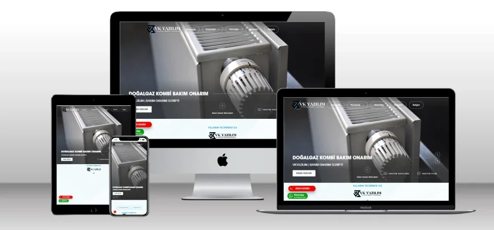 Bakım Onarım Şirketi Scripti V1 - Mobil Uyumlu Hazır Web Site - Vkyazılım