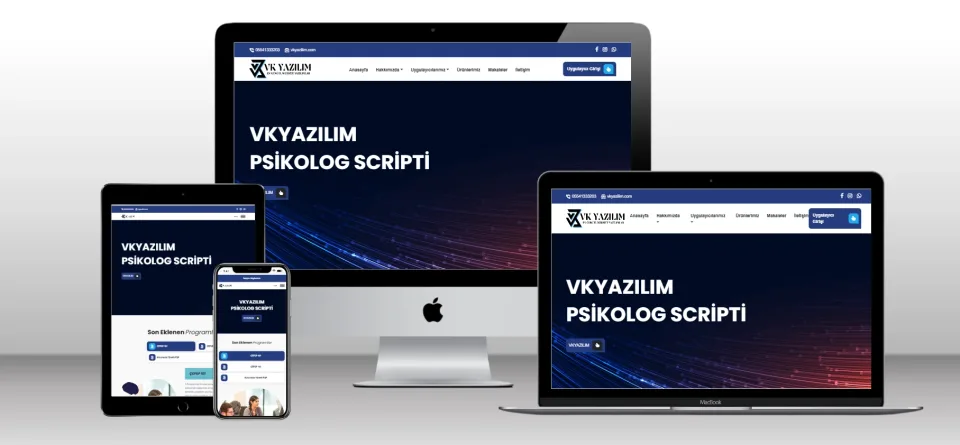 Psikolog PDR Scripti V2 - Mobil Uyumlu Hazır Web Site - Vkyazılım