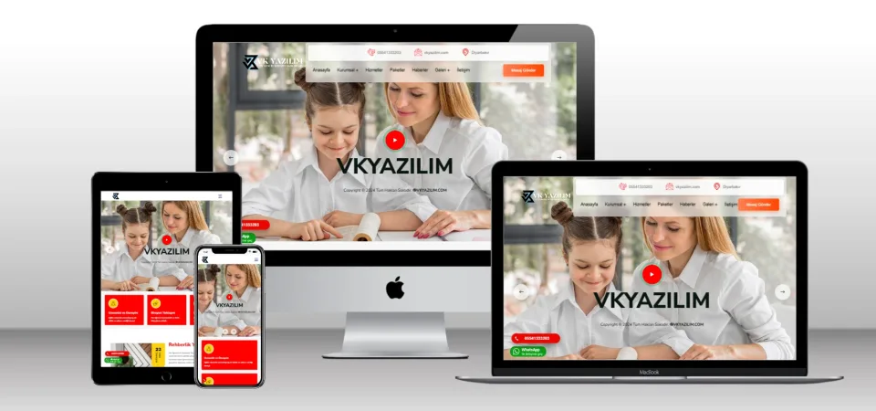 Özel Okul Kolej Scripti V1 - Mobil Uyumlu Hazır Web Site - Vkyazılım