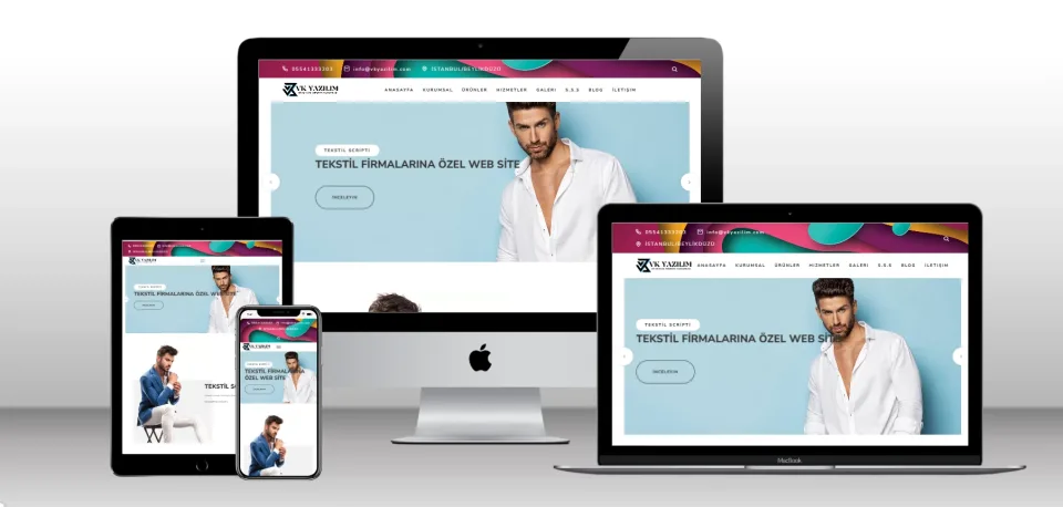 Kurumsal Tekstil Firması Scripti V1 - Mobil Uyumlu Hazır Web Site - Vkyazılım