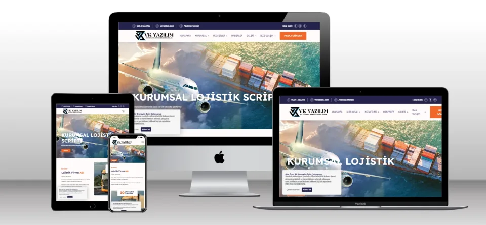 Kurumsal Lojistik Taşıma Scripti V5 - Mobil Uyumlu Hazır Web Site - Vkyazılım