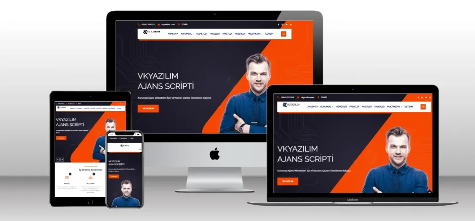 Kurumsal Web Ajans Scripti V10 - Mobil Uyumlu Hazır Web Site - Vkyazılım