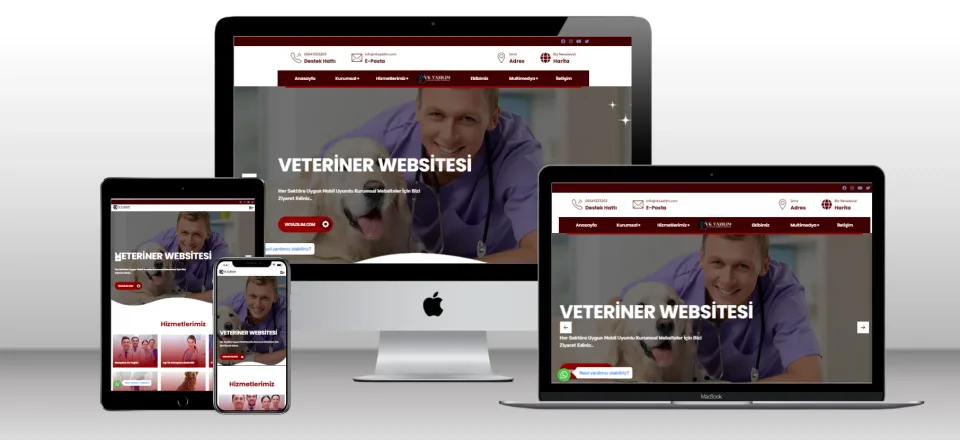 Kurumsal Veteriner Klinik Scripti V4 - Mobil Uyumlu Hazır Web Site - Vkyazılım