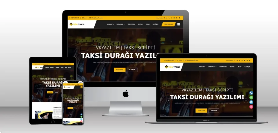 Taksici Taksi Durağı Scripti V1 - Mobil Uyumlu Hazır Web Site - Vkyazılım