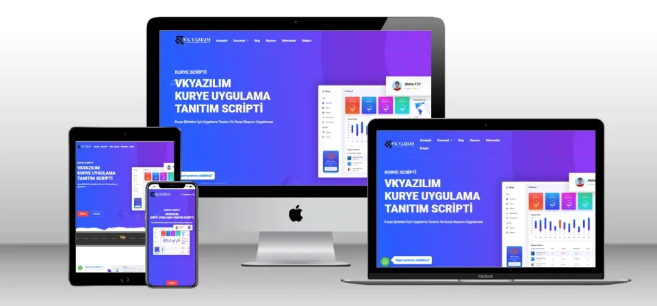 Kurumsal Kurye Taşımacılık Scripti V1 - Mobil Uyumlu Hazır Web Site - Vkyazılım