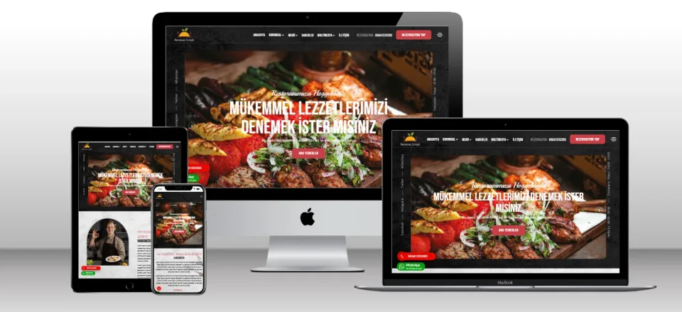 Kurumsal Restoran Scripti V2 - Mobil Uyumlu Hazır Web Site - Vkyazılım