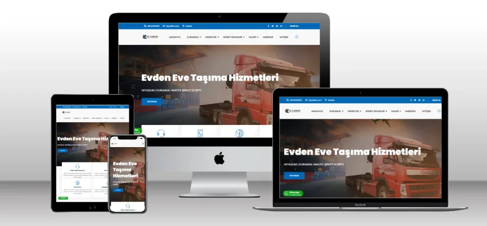Nakliye Şirketi Scripti V5 - Mobil Uyumlu Hazır Web Site - Vkyazılım