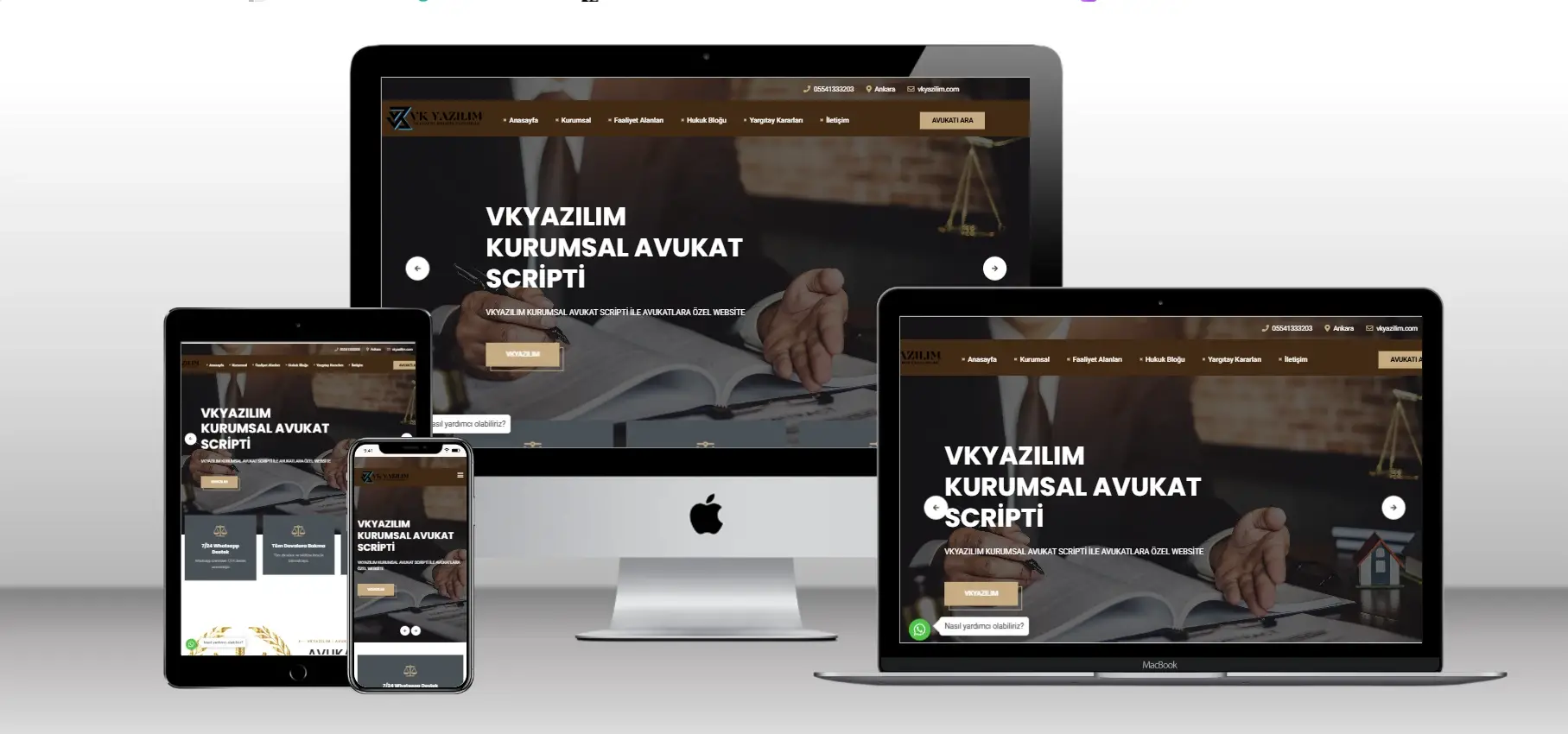 Hukuk Bürosu Avukat Scripti V4 - Mobil Uyumlu Hazır Web Site - Vkyazılım