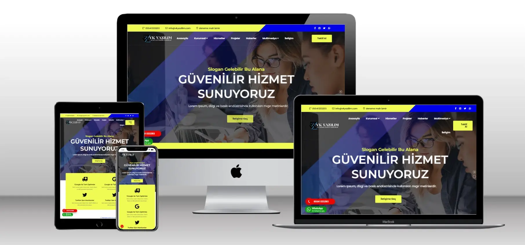 Kurumsal Web Ajans Scripti V9 - Mobil Uyumlu Hazır Web Site - Vkyazılım