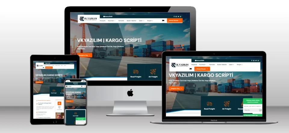 Kargo Şirketi Scripti V1 - Mobil Uyumlu Hazır Web Site - Vkyazılım