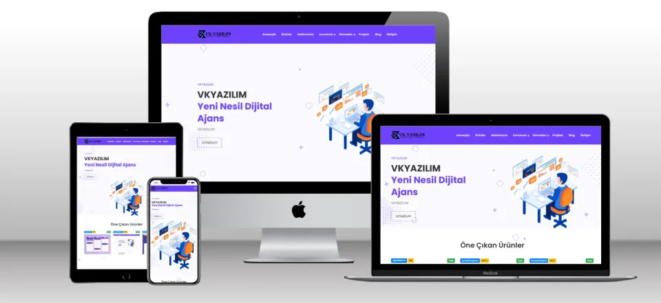 Kurumsal Web Ajans Scripti V6 - Mobil Uyumlu Hazır Web Site - Vkyazılım