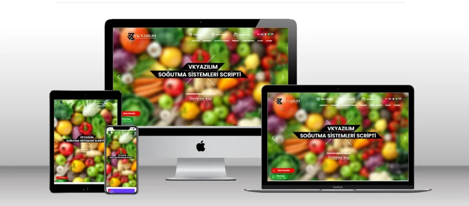 Soğuk Hava Deposu Soğutma Scripti V1 - Mobil Uyumlu Hazır Web Site - Vkyazılım