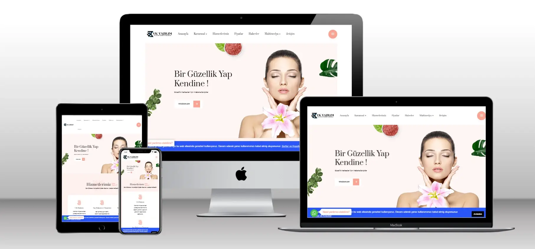 Güzellik Merkezi Scripti V5 - Mobil Uyumlu Hazır Web Site - Vkyazılım