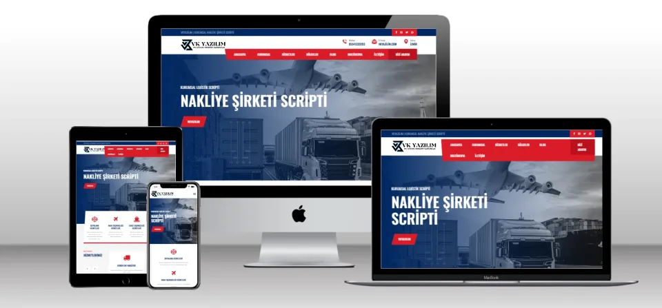 Nakliye Şirketi Scripti V4 - Mobil Uyumlu Hazır Web Site - Vkyazılım
